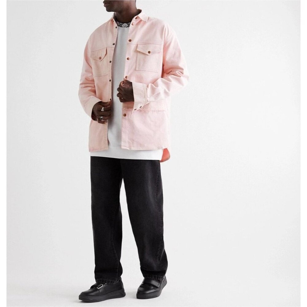 Acne Studios Panelled Denim Overshirt XS Mens Jacket Pink $540